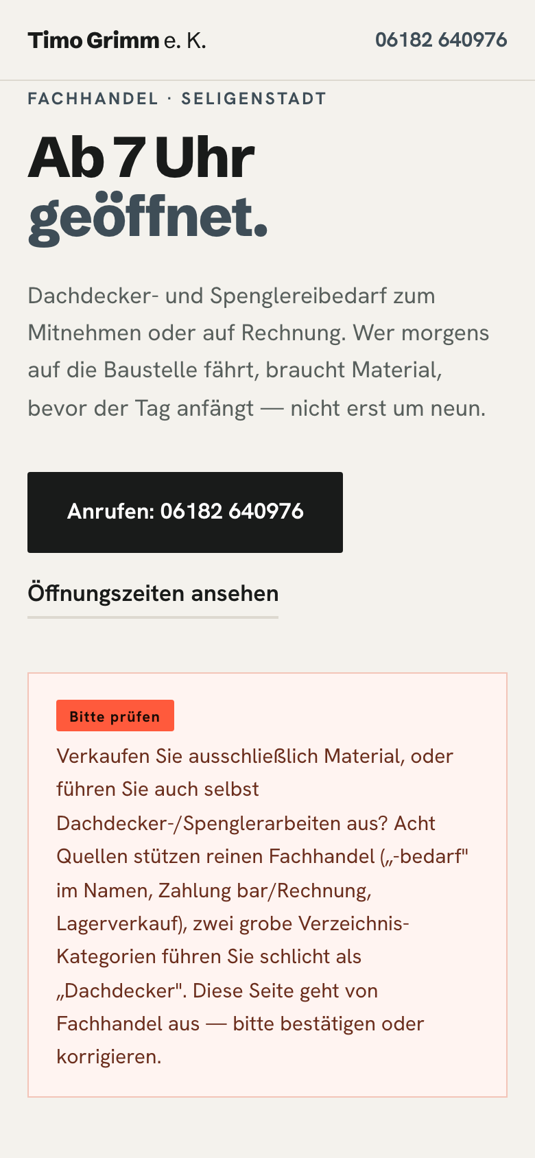 Weiche A am Handy
