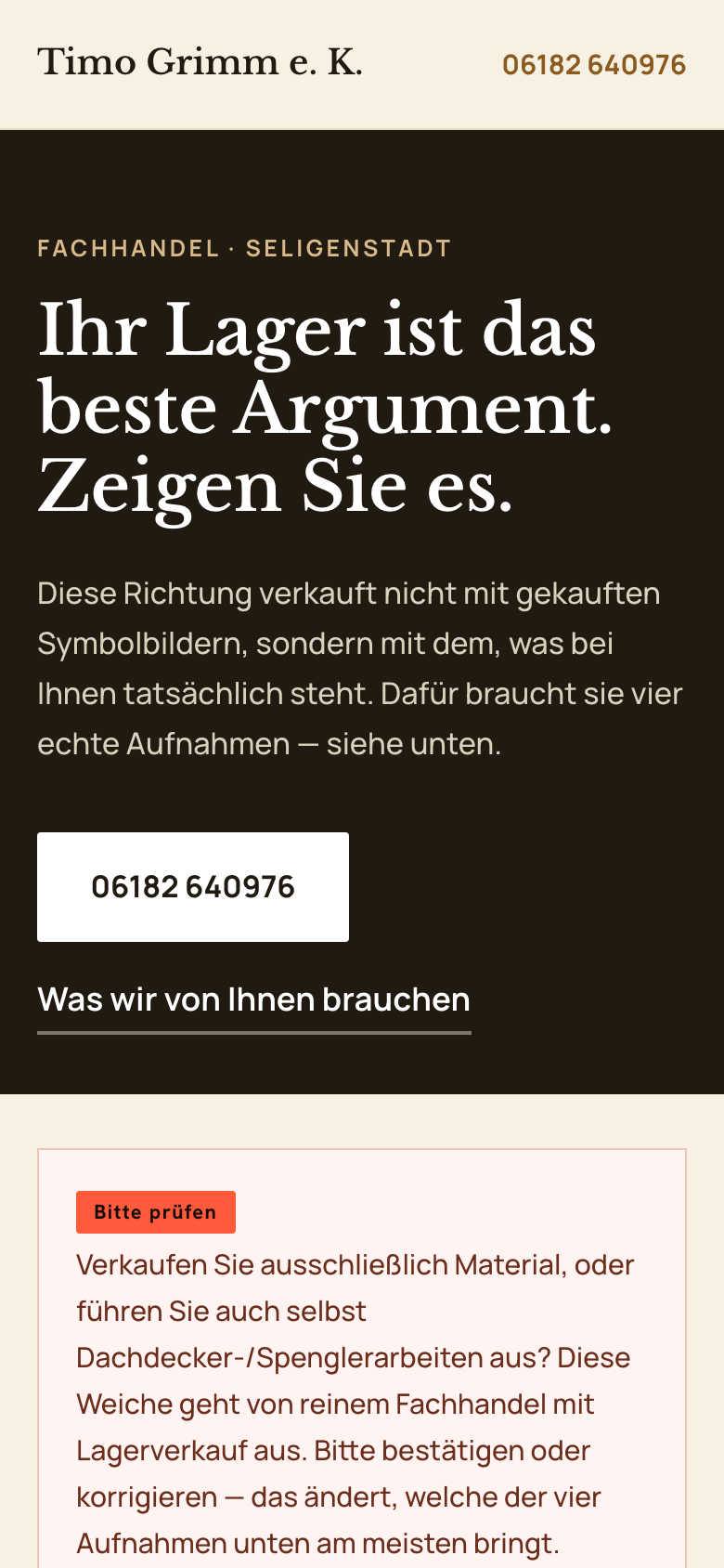 Weiche C am Handy